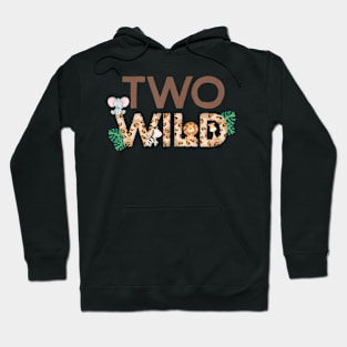 Wild Two Animal Safari 2nd Birthday Theme Family Boy Girl Hoodie